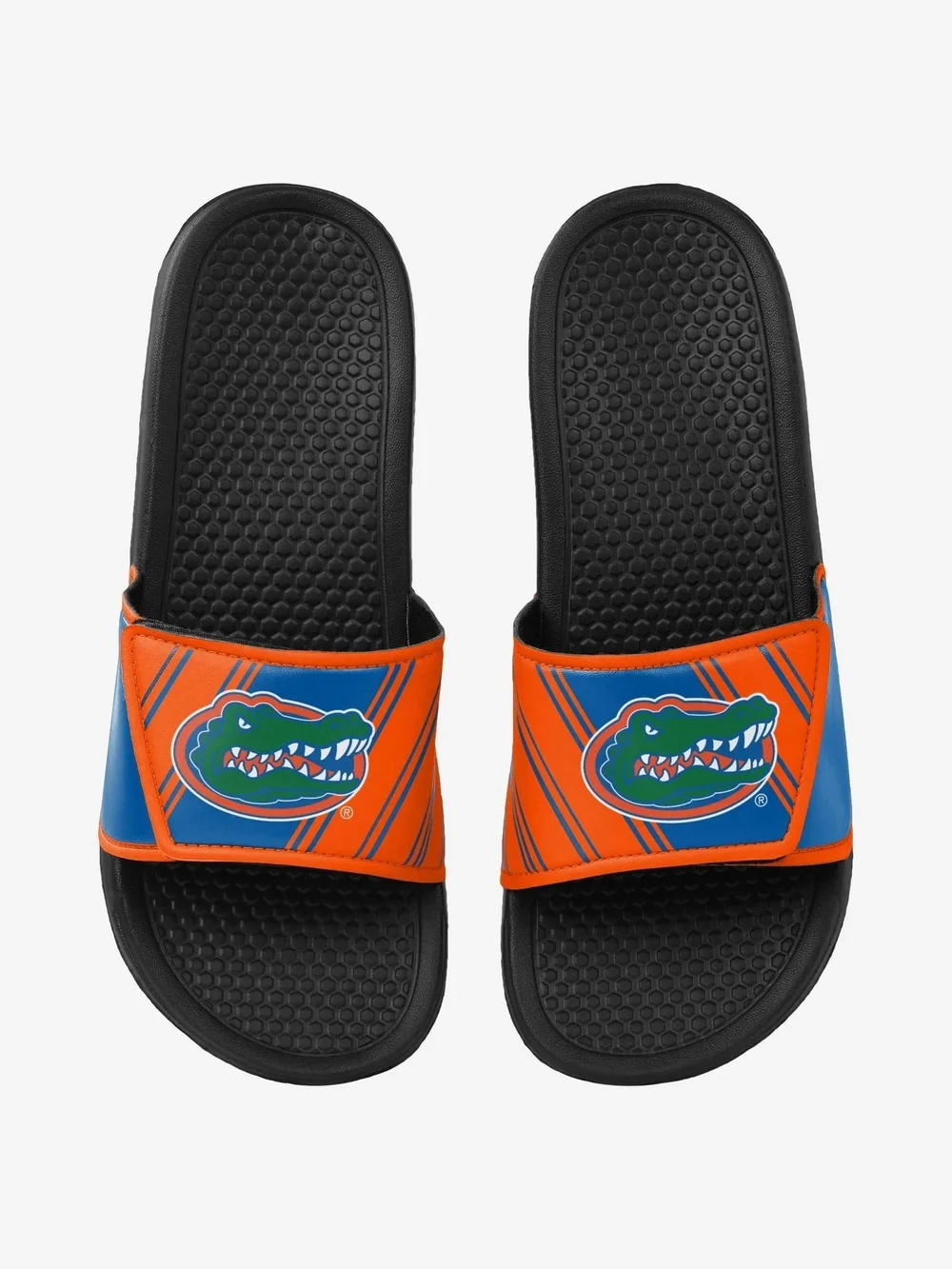 NWT.. FOCO University of Florida Gator Slides w/ Adjustable Velcro Strap